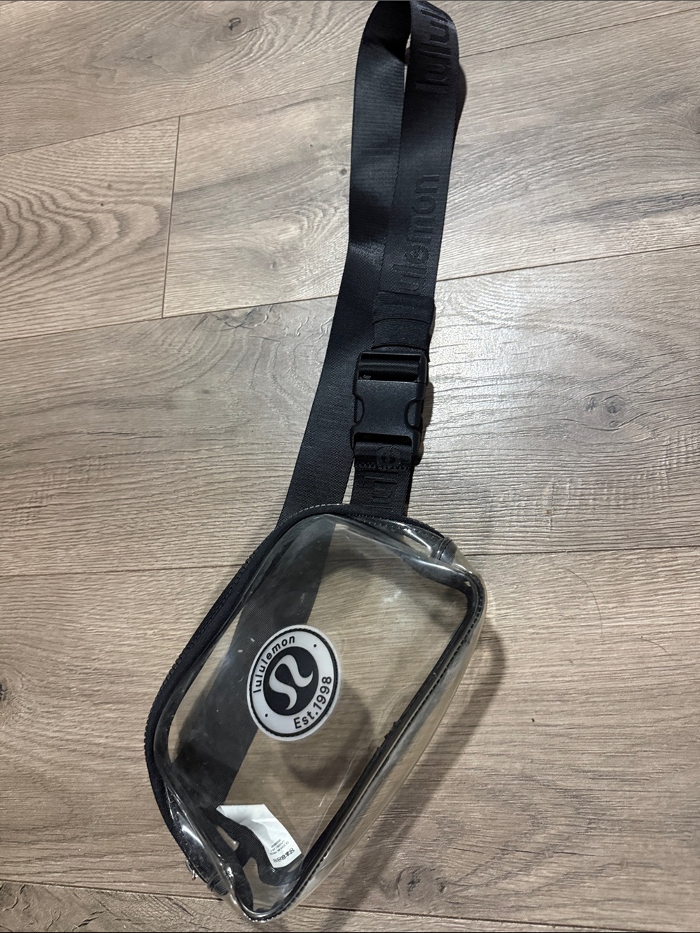 lululemon athletica Clear Crossbody Sling with Black Strap
